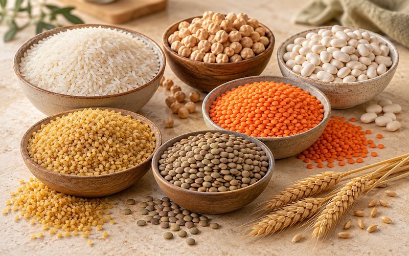 Rice, pulses & Grains